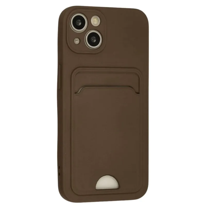 Futrola SOFT sa dzepicem (soft card) za iPhone 17 Pro Max braon