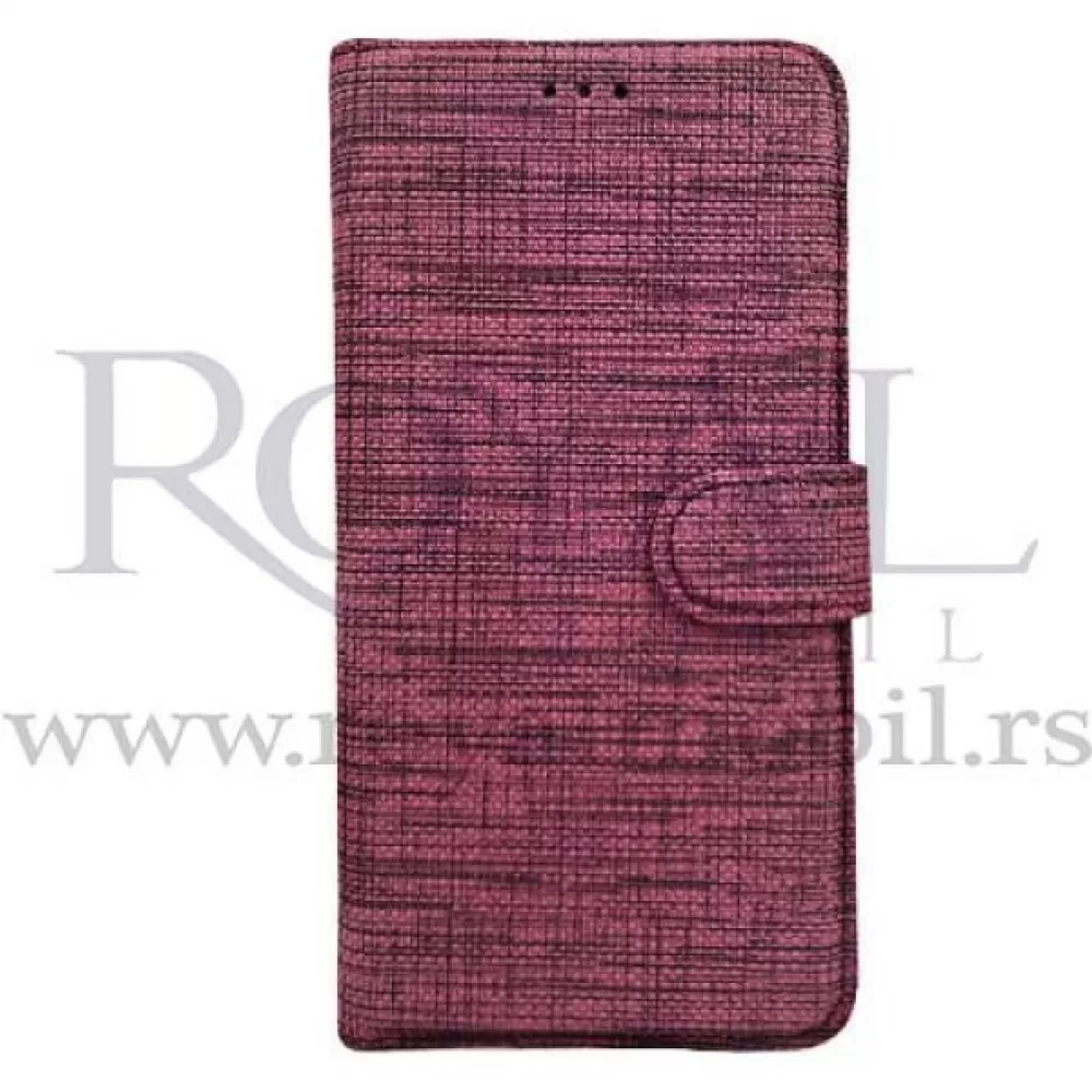 Futrola TEXTILE FLIP za Huawei P30 Lite ljubicasta