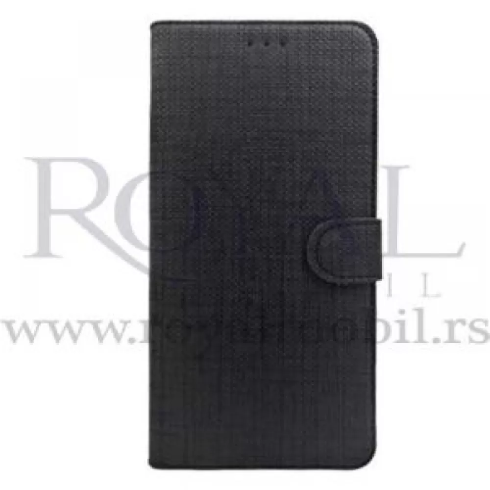 Futrola TEXTILE FLIP za Samsung Galaxy A02S / A03S crna