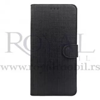 Futrola TEXTILE FLIP za Samsung Galaxy A02S / A03S crna