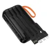 Powerbank Hoco 10000 mAh sa ugradenim kablovima USB A + USB C+ Lightning + Micro USB i dvojnim svetlom J151 crni