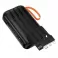 Powerbank Hoco 10000 mAh sa ugradenim kablovima USB A + USB C+ Lightning + Micro USB i dvojnim svetlom J151 crni