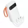 Powerbank Hoco 10000 mAh sa ugradenim kablovima USB A + USB C+ Lightning + Micro USB i dvojnim svetlom J151 beli