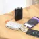 Powerbank Hoco 10000 mAh sa ugradenim kablovima USB A + USB C+ Lightning + Micro USB i dvojnim svetlom J151 beli