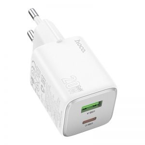 HOCO punjac USB A + Type C PD QC 3A 20W N41 beli