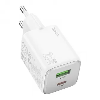HOCO punjac USB A + Type C PD QC 3A 20W N41 beli