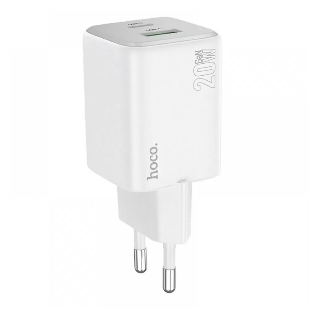 HOCO punjac USB A + Type C PD QC 3A 20W N41 beli