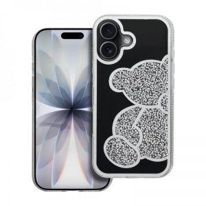 Futrola TEDDY BEAR za iPhone 17 srebrna