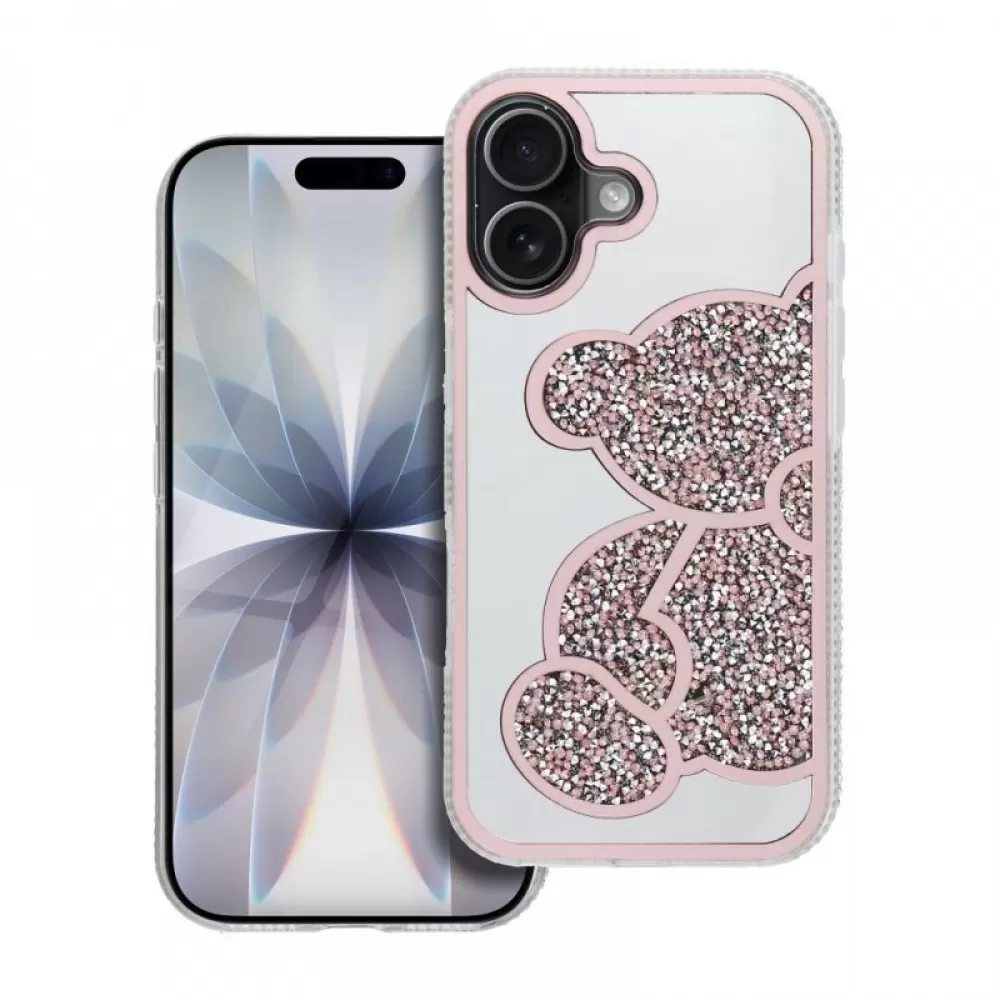 Futrola TEDDY BEAR za iPhone 17 roze