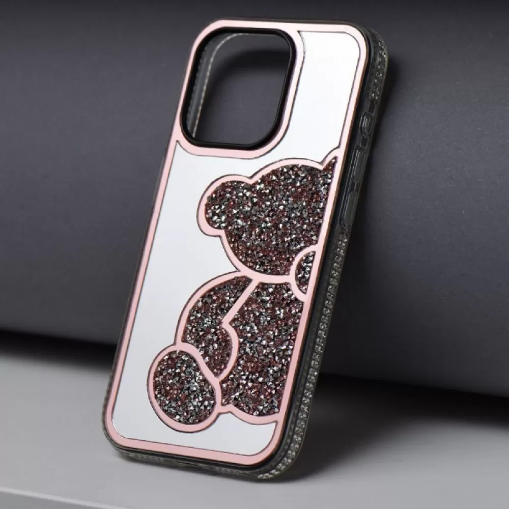 Futrola TEDDY BEAR za iPhone 17 roze