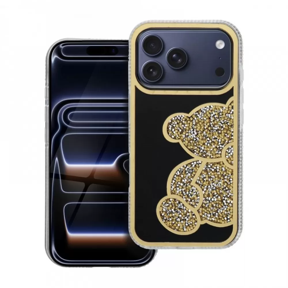 Futrola TEDDY BEAR za iPhone 17 Pro zlatna