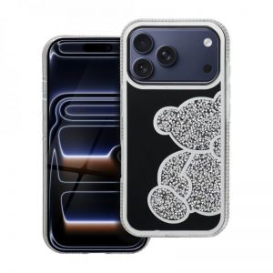 Futrola TEDDY BEAR za iPhone 17 Pro srebrna