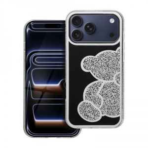 Futrola TEDDY BEAR za iPhone 17 Pro Max srebrna