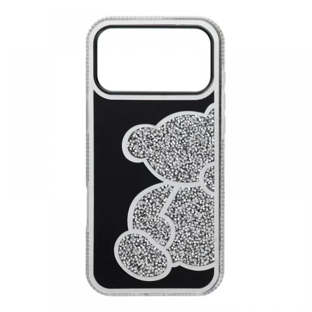 Futrola TEDDY BEAR za iPhone 17 Pro Max srebrna