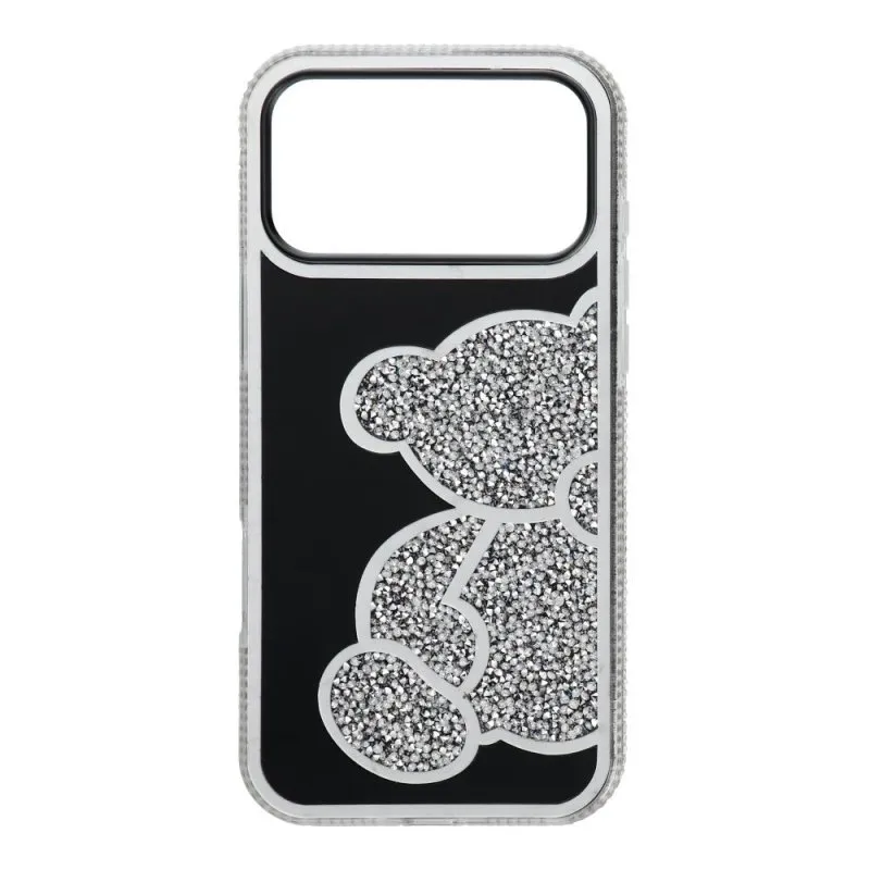 Futrola TEDDY BEAR za iPhone 17 Pro Max / iPhone 18 Pro Max srebrna