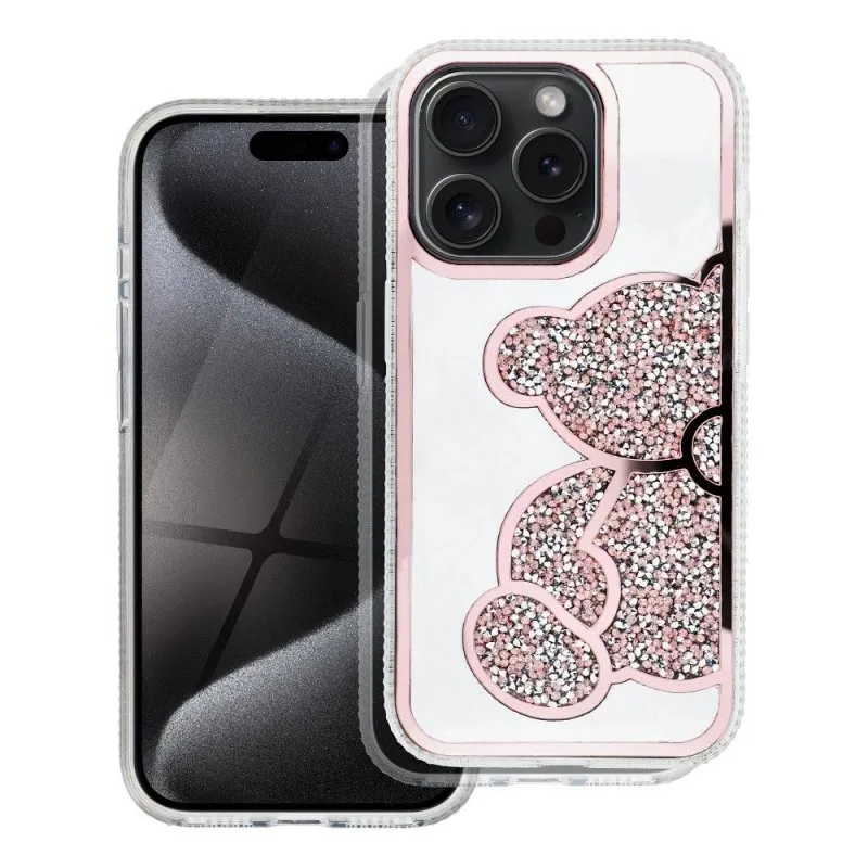 Futrola TEDDY BEAR za iPhone 17 Pro Max / iPhone 18 Pro Max roze