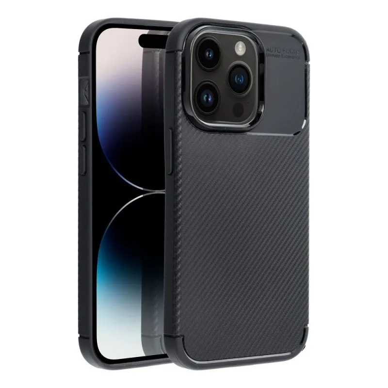 Silikonska futrola AUTO FOCUS LINE (carbon premium) za iPhone 17 Pro / iPhone 18 Pro crna