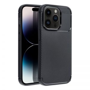 Silikonska futrola AUTO FOCUS LINE (carbon premium) za iPhone 17 crna