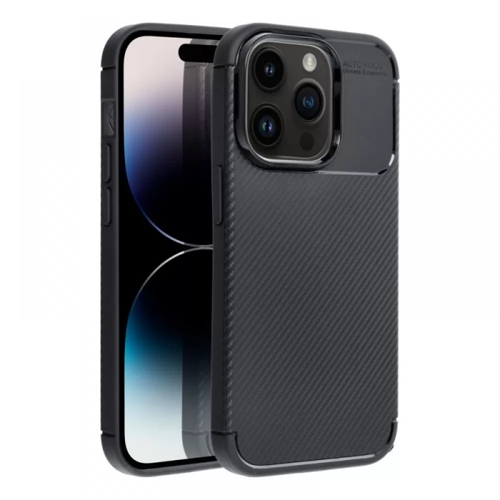 Silikonska futrola AUTO FOCUS LINE (carbon premium) za iPhone 17 Air crna