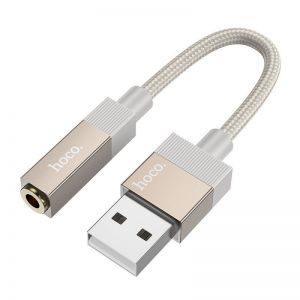 Adapter AUX USB A (muski) na Jack 3,5 mm (zenski) Hoco UPA32D zlatni