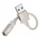 Adapter AUX USB A (muski) na Jack 3,5 mm (zenski) Hoco UPA32D zlatni