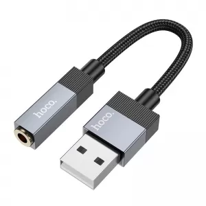 Adapter AUX USB A (muski) na Jack 3,5 mm (zenski) Hoco UPA32D crni