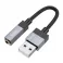 Adapter AUX USB A (muski) na Jack 3,5 mm (zenski) Hoco UPA32D crni