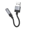 Adapter AUX USB A (muski) na Jack 3,5 mm (zenski) Hoco UPA32D crni