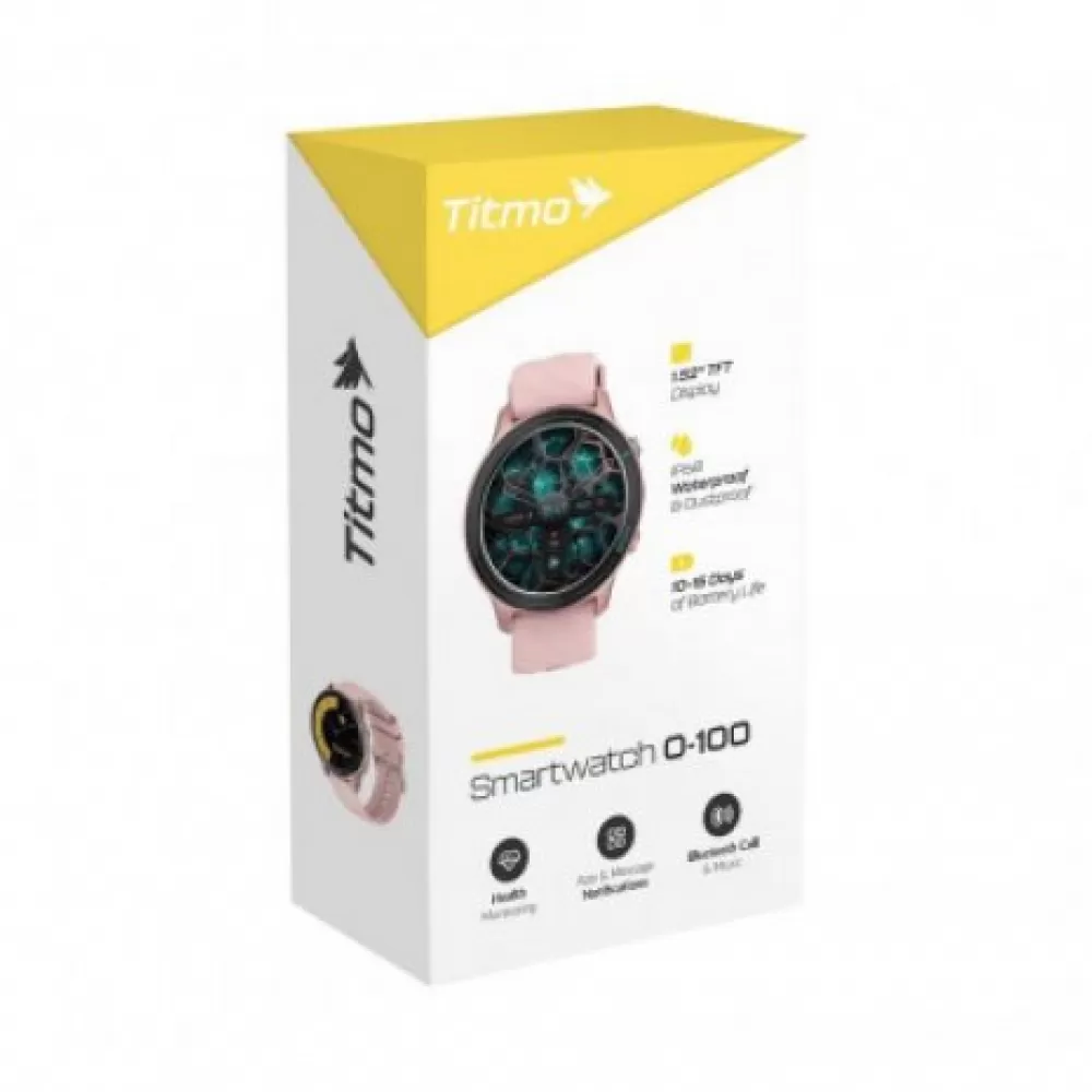 Pametni sat TITMO O-100 (TFT, bluetooth pozivi) roze