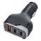 Auto punjac USB A + 2 x Type C PD QC3.0 3A 138W CC53-2C1A crni