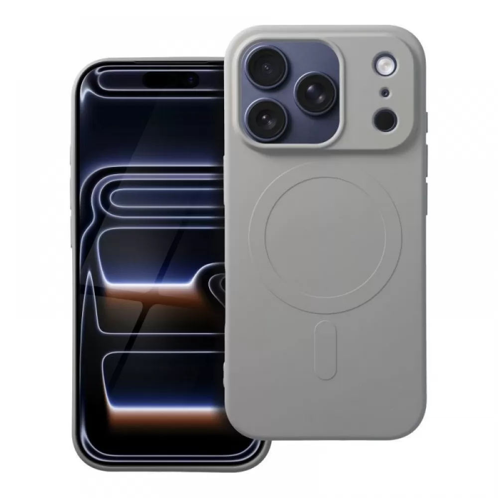 Futrola SILIKON MAG COVER (velika rupa) kompatibilna sa MagSafe za IPHONE 17 Pro titanijum