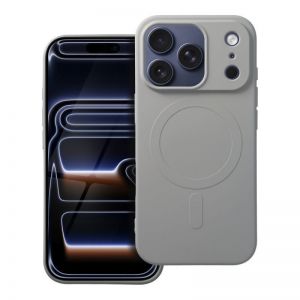 Futrola SILIKON MAG COVER (velika rupa) kompatibilna sa MagSafe za IPHONE 17 Pro titanijum