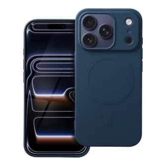 Futrola SILIKON MAG COVER (velika rupa) kompatibilna sa MagSafe za IPHONE 17 Pro plava