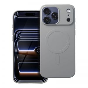 Futrola SILIKON MAG COVER (velika rupa) kompatibilna sa MagSafe za IPHONE 17 Pro Max titanijum
