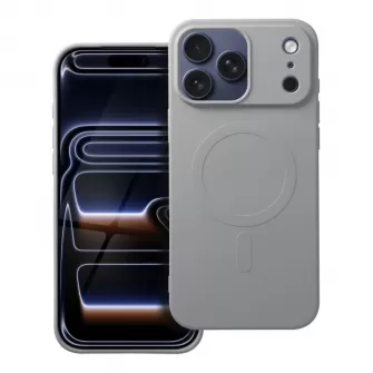 Futrola SILIKON MAG COVER (velika rupa) kompatibilna sa MagSafe za IPHONE 17 Pro Max titanijum