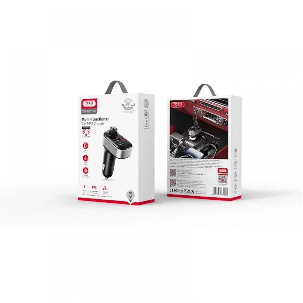 XO FM transmiter BCC10 Bluetooth MP3 auto punjac 3.1A crni