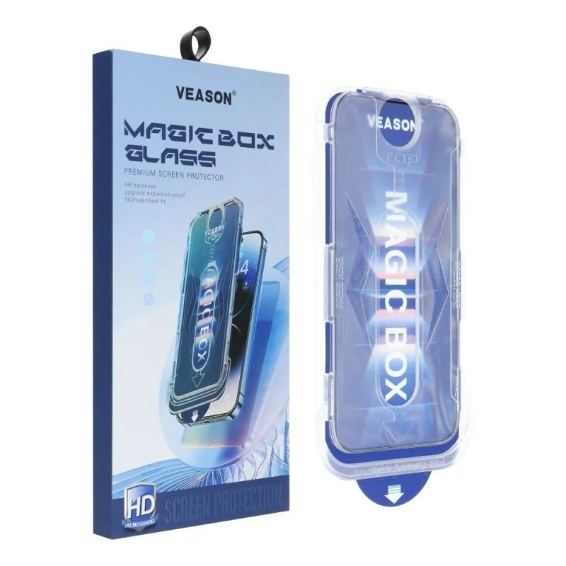 Zastitno staklo 6D Pro VEASON Easy-Install za iPhone 13 Pro Max / 14 Plus crno