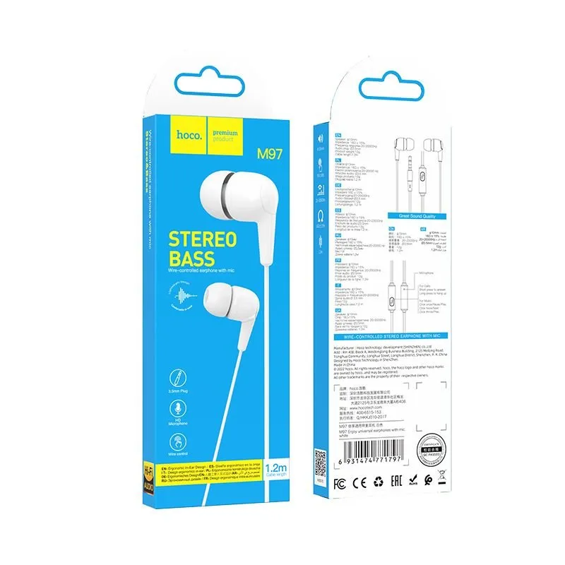 Zicne slusalice USB C Hoco M97 bele