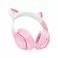 HOCO bezicne bluetooth slusalice W42 Cat Ear roze