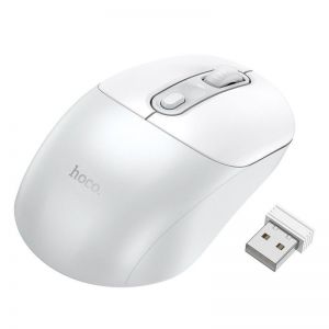 Bezicni mis Hoco 2.4G 1600 dpi GM28 belo-sivi