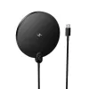 Bezicni punjac Hoco 15W sa USB C kablom i digitalnim displejom CW62 crni