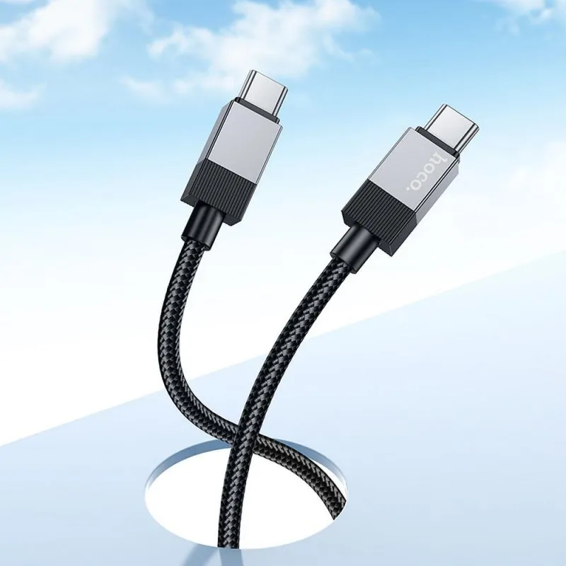 USB C na USB C kabl Hoco 3A 60W 1 m X110 crni