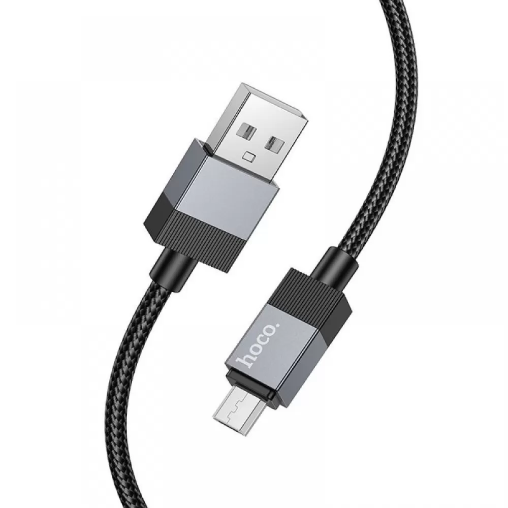 USB A na Micro USB kabl Hoco 2.4A 1 m X110 crni