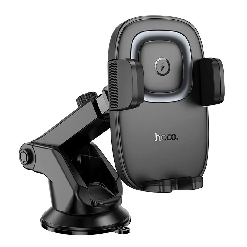 Indukcioni drzac telefona za auto Hoco 15W centralna konzola HW32 crni
