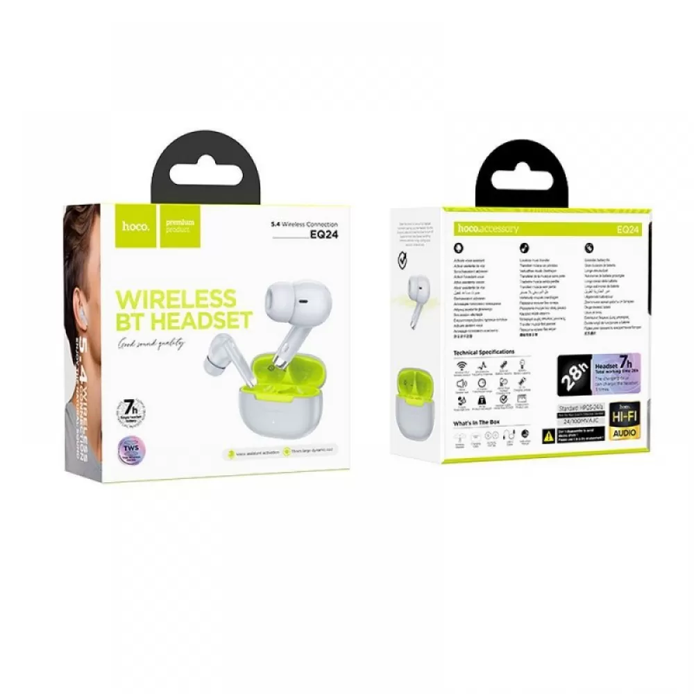 HOCO bezicna slusalica bluetooth TWS EQ24 gray lake