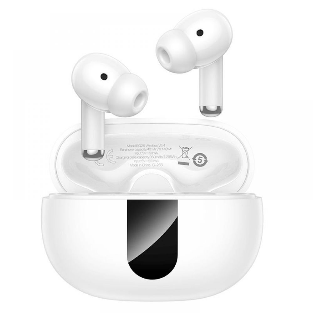 HOCO bezicne slusalice bluetooth TWS ANC ENC EQ26 bele
