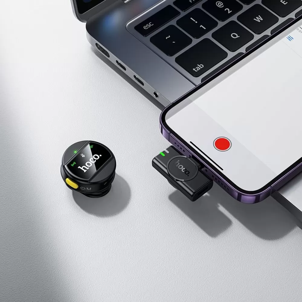 Bezicni mikrofon Lightning Hoco L21 crni