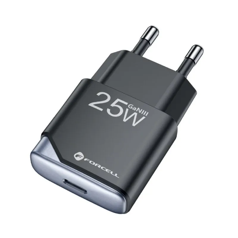 Kucni punjac Forcell F-Energy Ultra Slim GaN III USB C PD QC4.0 3A 25W B125101-E crni