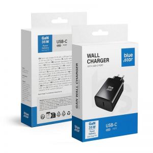 Punjac za telefon Blue Star USB-C QC4.0 PD 3A 35W TFB-TC-35WPD crni
