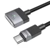 USB C na Mag3 kabl Hoco 5A 140W magnetni 1.8 m U141 crni